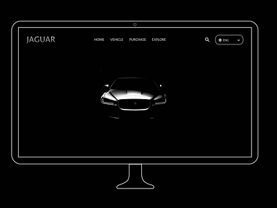 Dark Jaguar theme website concept