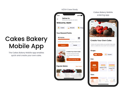 Cakes Bakery Mobile App || Case study app branding cake app cake app design design mobile design product design typography ui ux