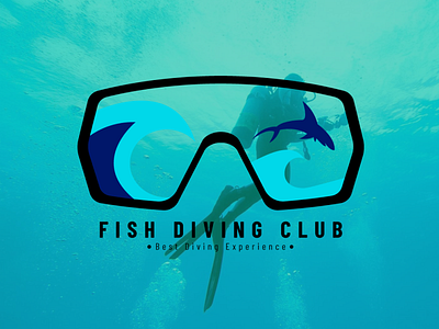 Fish Diving Club branding design icon illustration logo vector