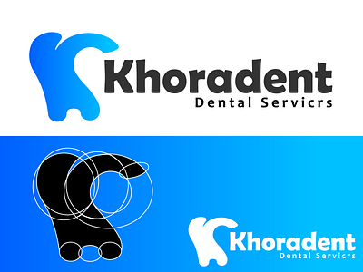 Khoradent branding design icon illustration logo vector