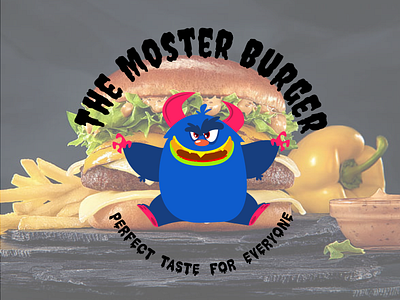 The Moster Burger branding design icon illustration logo vector