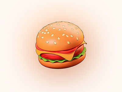 Bur-gasm! 3d blender branding burger clean design design food illustration logo render uidesign