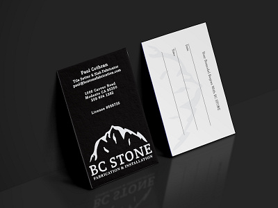 BC Stone Fabrication • 2016 Collateral branding business cards collateral identity print design