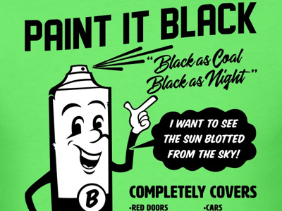 Paint it Black cartoon pop art shirt