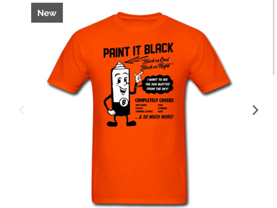 Paint it (Orange &) Black Tee character art graphic design illustration pop art