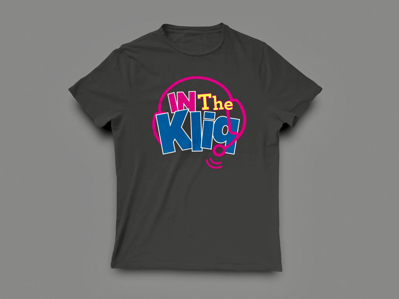 “In the Kliq” Podcast Logo T-Shirt minimalism typography wrestling parody graphic tees apparel branding logos podcasts cumulus