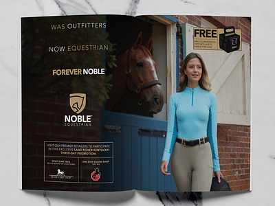 Noble Equestrian 2 Page Layout advertising branding graphic design print design