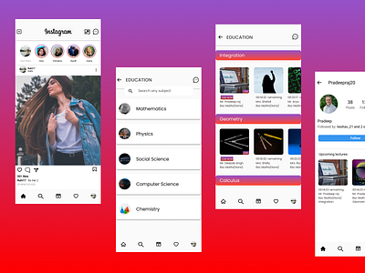 Instagram Clone design dribble education figma instagram instagramclone liveeducationapp