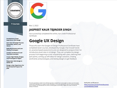 Google UX Design Professional Certificate design figma graphic design typography ui ux