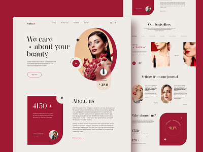 SkinLab -Beauty Landing Page beauty concept design ui ux website