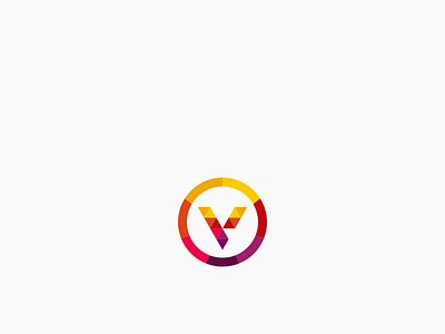 Logo for V as victor (strategic marketing firm) colourful genius genius idea geometric hidden message initials isometric logo marketing memorable personal polygonal unique