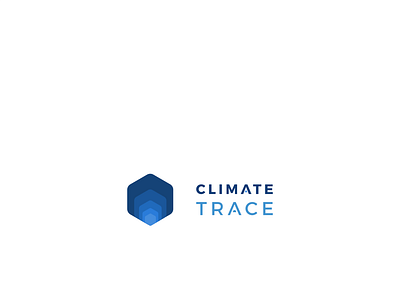 Logo for CLIMATE TRACE (technology company) athmosphere branding catchy clever climate fibonacci genius genius idea golden ration graphic design hexagons hidden message logo memorable