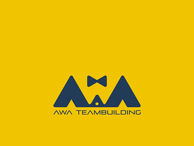 Logo for AWA Teambuilding (Entertainment & Arts company) arts branding catchy clever entertianment events genius genius idea graphic design hidden message logo memorable smart team