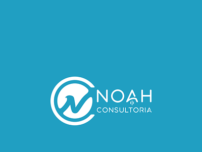 Logo foe NOAH CONSULTORIA (consultancy company) branding catchy clever consultancy genius genius idea graphic design hidden message innovation logo memorable