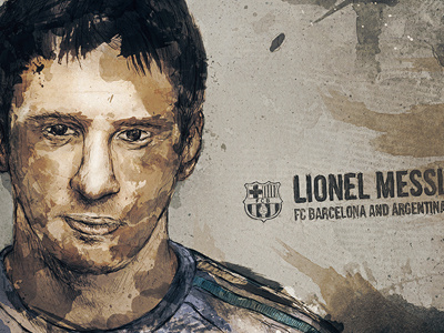 Lionel Messi argentina barcelona football messi watercolor