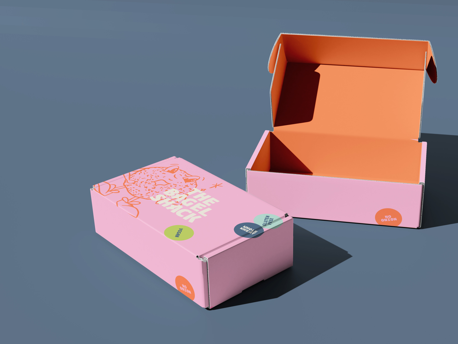 Takeout Box Design | The Bagel Shack by Keyla Lerma on Dribbble