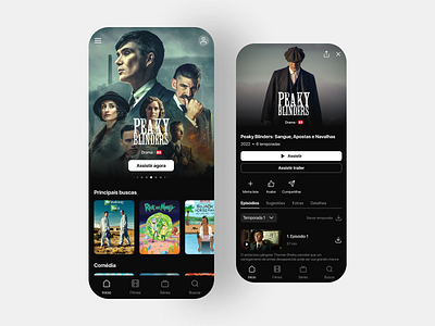 Daily UI #025 • TV App dailyui dailyui025 hbomax netflix peaky blinders primevideo streaming tv app