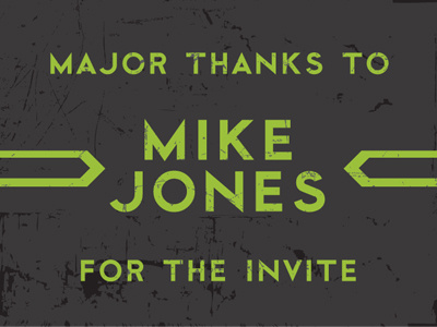 Thanks Mike dribbble first invite mike jones texture