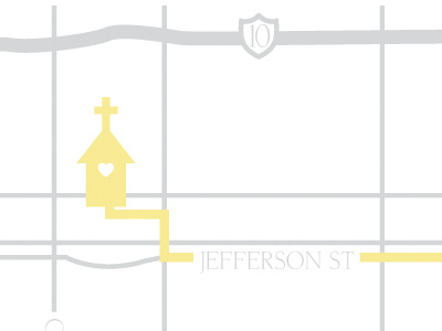 Church church illustration invite map wedding