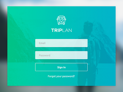 Daily Ui - Sign In 001 dailyui design001 log in modal plan sign in sign up trip ui