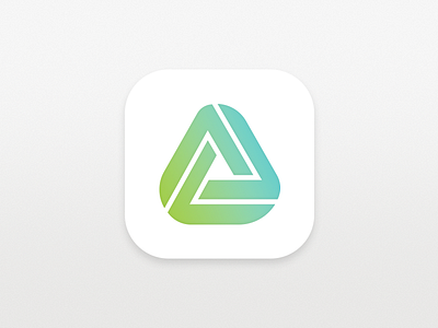 Daily UI - App Icon app app icon dayliui design design005 green icon imposible ios logo triangle ui