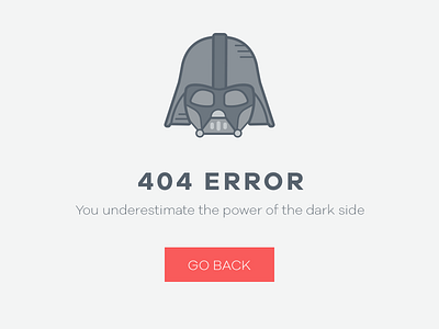 Daily UI 404 Error 404 dailyui darth design error icon illustration link not found page ui vader