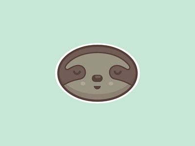 One of my favorite animals animal costa rica draw face icon illustration lazy sloth tropical