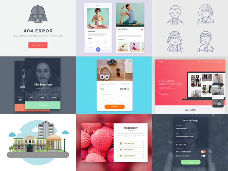 Best Nine 2016 dribbble newyear uxdesign app shots nine best9 2016 web ui