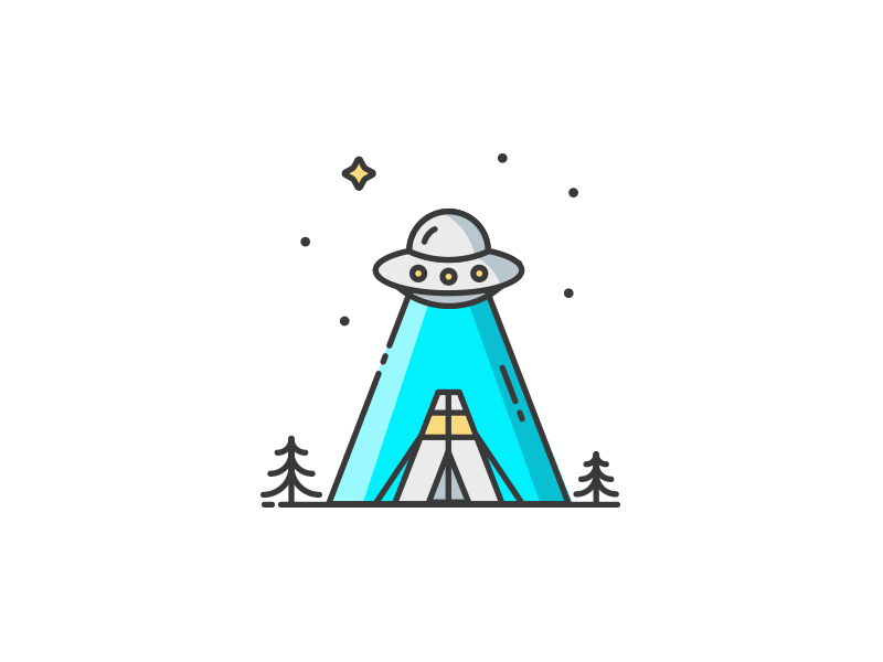A is for Alien typography woodss alien ufo ship illustration icon design a alphabet 36daysoftype
