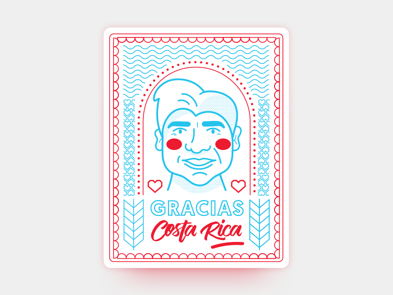 Costa Rica's presidential election pattern fun flat outline illustrator costa rica playing card elections card president illustration icon
