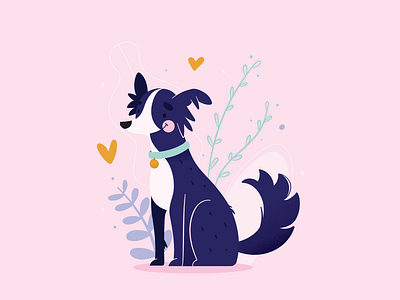 My lovely Theo costa rica design digital dog dog illustration illustration illustrator ilustracion pet purple vector