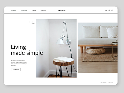 Homeve Scandinavian Furnitures branding website