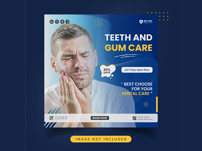 Dental Social Media Post Design best dental social media post dental clinic dental social media post dentist dentist near me doctor emaergency dentist facebook gum care health care instagram root canal social media post social media post template story teeth tooth treatment