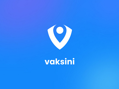 Vaksini app branding design icon logo typography ui ux vector