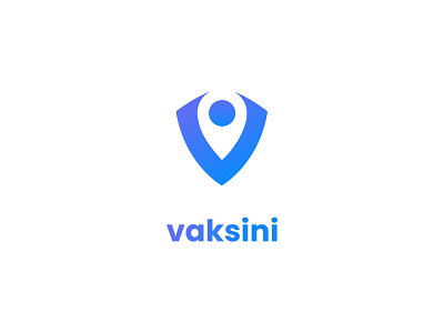 Vaksini app branding design icon logo typography ui ux vector