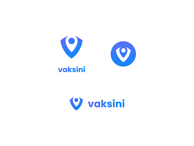 Vaksini app branding design icon logo typography ui ux vector