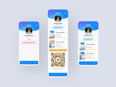 Vaccination Status app branding design icon illustration logo typography ui ux vector