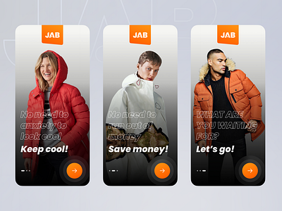 JAB Streetwear: Fashion Store App (OnBoarding)