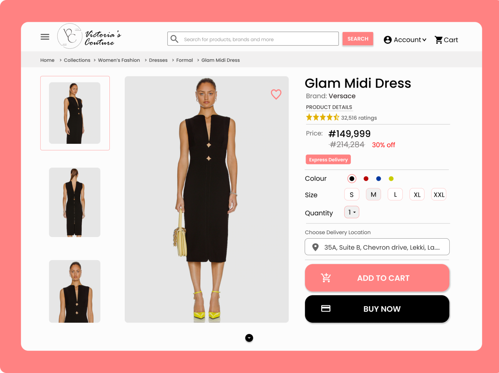 Victoria's Couture Fashion store by Michael Bankole on Dribbble