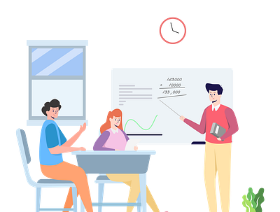 Classroom animation graphic design illustration ui