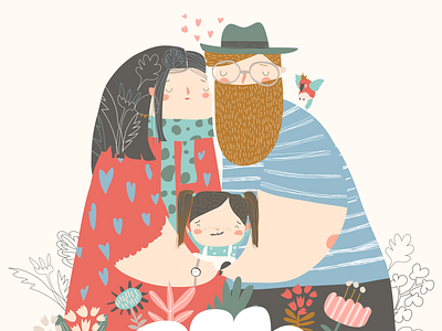 Happy Family animation graphic design illustration ui