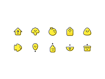 fruits icon design illustration logo ui