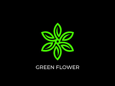 Green Flower graphic design