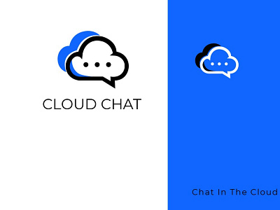 Cloud Chat graphic design illustration logo