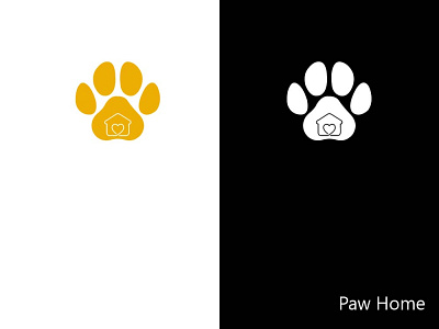 Paw Home graphic design illustration logo