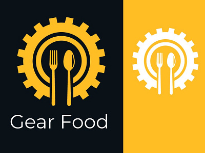 Gear Food graphic design illustration logo