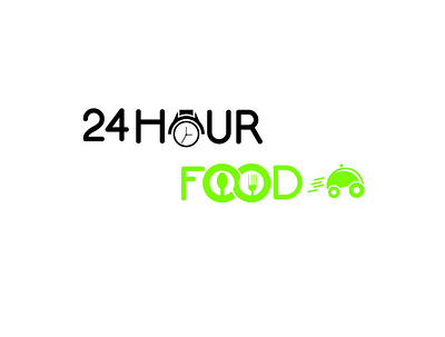 24 HOUR FOOD DELIVERY design graphic design illustration logo