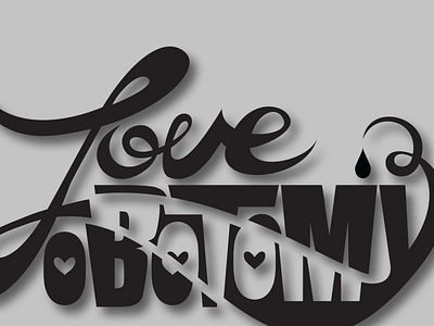 love lobotomy (again) hand lettering illustration lettering logo vector