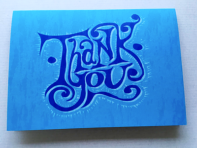 thank you card hand lettering illustration lettering typography vector