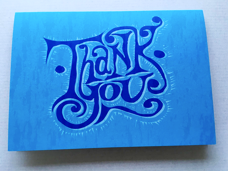 thank you card typography hand lettering lettering illustration vector